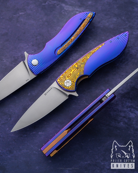FOLDING KNIFE FOLDER MICRO STING 278 M390 HERMAN KNIVES