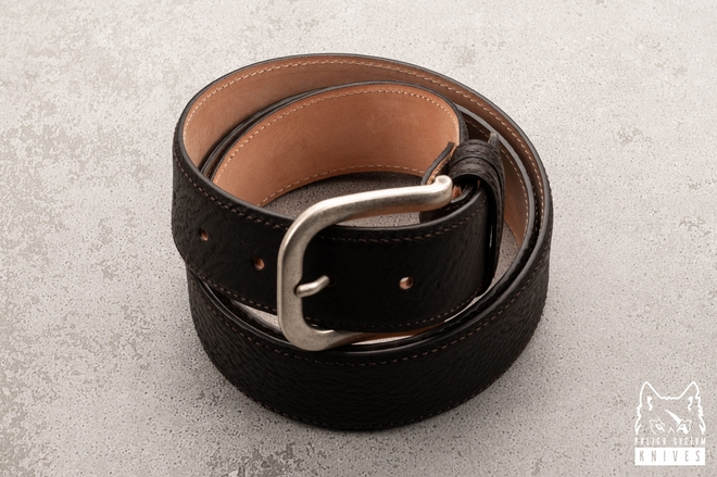 EXCLUSIVE NARROW LEATHER BELT 2 DARK BROWN MICHO