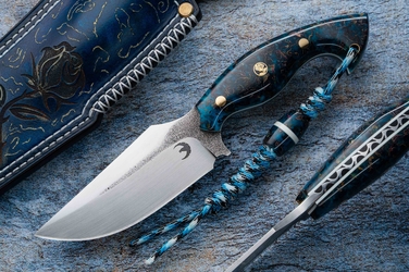 TACTICAL SURVIVAL KNIFE ROSE 1 NC11LV G10 RESIN ROSE PETALS RAVEN KNIVES