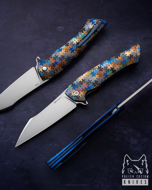 FOLDING KNIFE FOLDER OVIUM #0149 M398 PUZZLE HERMAN