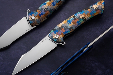 FOLDING KNIFE FOLDER OVIUM #0149 M398 PUZZLE HERMAN