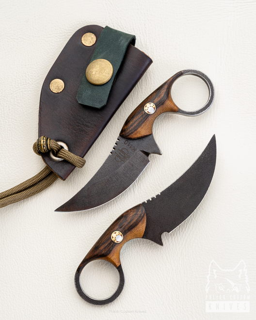 NECK KNIFE, EDC SULTAN 3 WENGE RED PIN