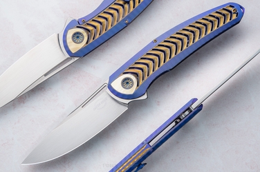 FOLDING KNIFE FOLDER CHEVRON #3 OF 33  RWL34 LESBAR KNIVES