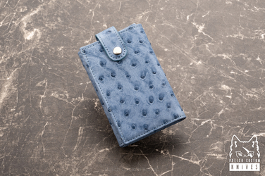 EXCLUSIVE LEATHER SMALL WALLET 2 v1 BLUE MICHO