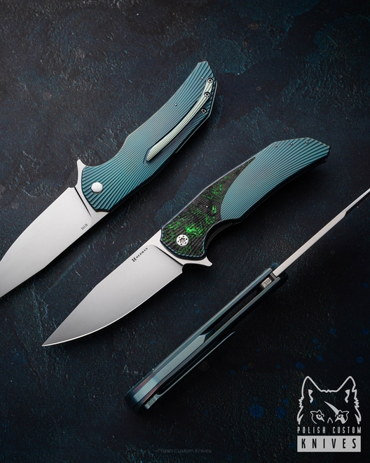 FOLDING KNIFE FOLDER DRAGONFLY #0503 M398 HERMAN KNIVES
