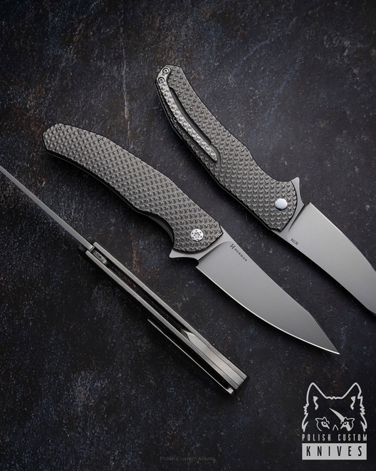 FOLDING KNIFE FOLDER ISHTAR #0638 M398 LEFTY HERMAN KNIVES