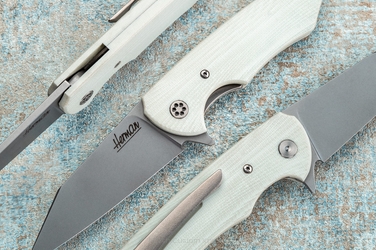 FOLDING KNIFE VESPERTILIO 2 WHITE FLIPER  HERMAN