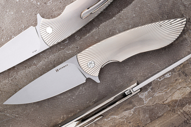 FOLDING KNIFE FOLDER BIG STING #0028 RWL34 HERMAN KNIVES