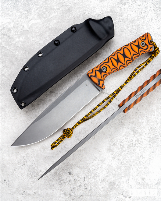 SURVIVAL KNIFE KRYPTON 170 G10 TOXIC ORANGE RIGOR AK