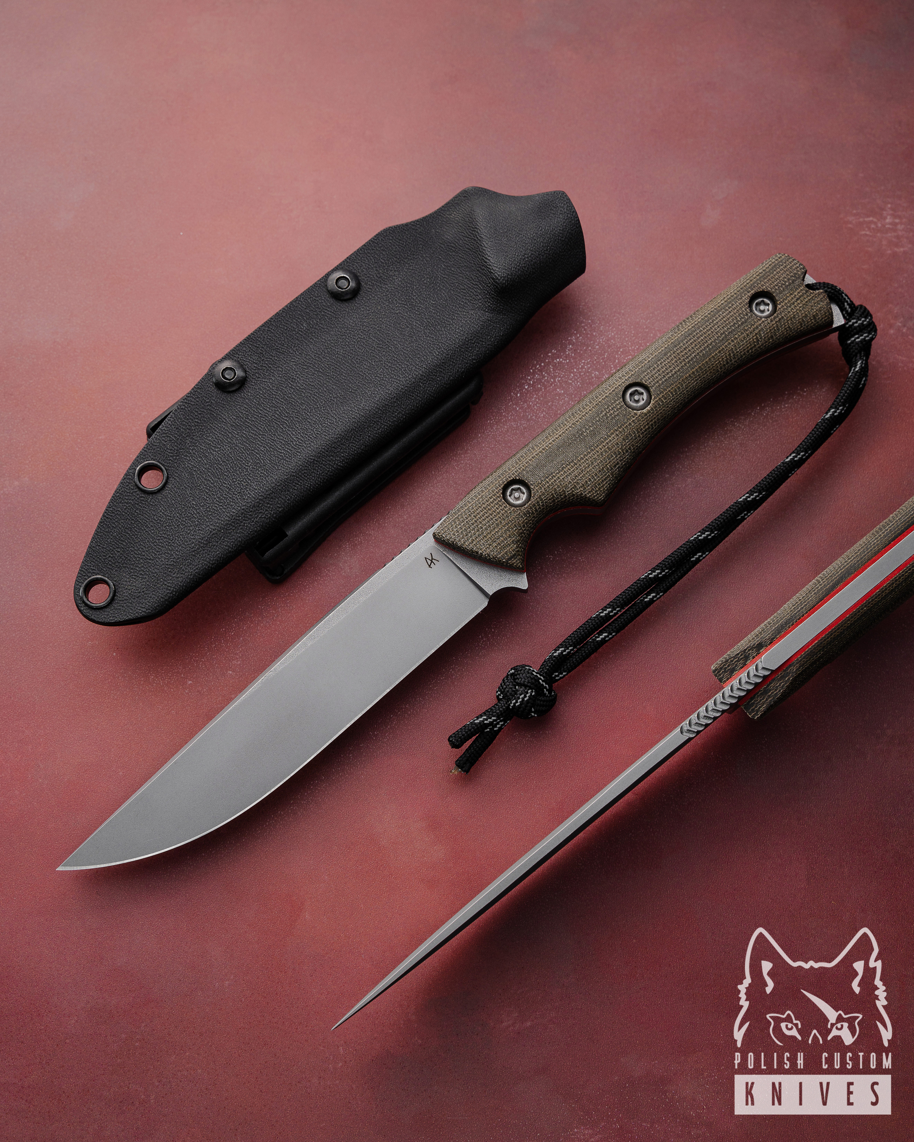 Buy LARGE SURVIVAL TACTICAL KNIFE KRYPTON 170 9 CPM 3V MICARTA AK KNIVES