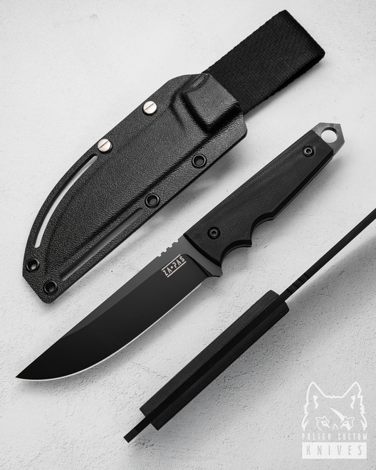 TACTICAL BUSHCRAFT SURVIVAL KNIFE URBAN TACTIC 3 NMV G10 BLACK CERAKOTE ZA-PAS