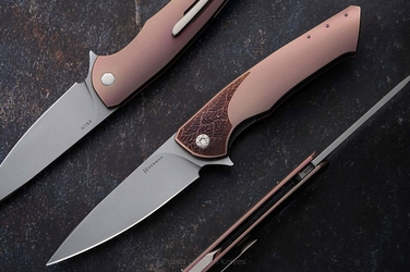FOLDING KNIFE FOLDER SLIM #0496 RWL34 PVD HERMAN KNIVES