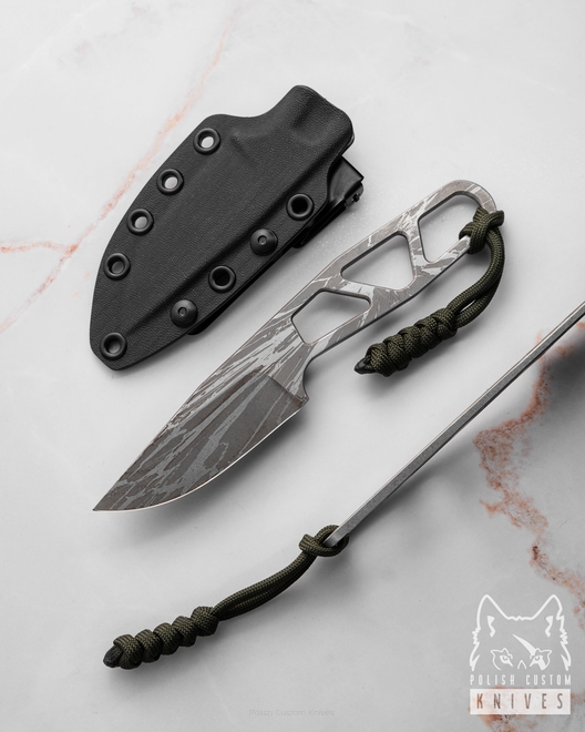 TACTICAL EDC KNIFE GECKO 1 BLACK H12MF GREG FORGE