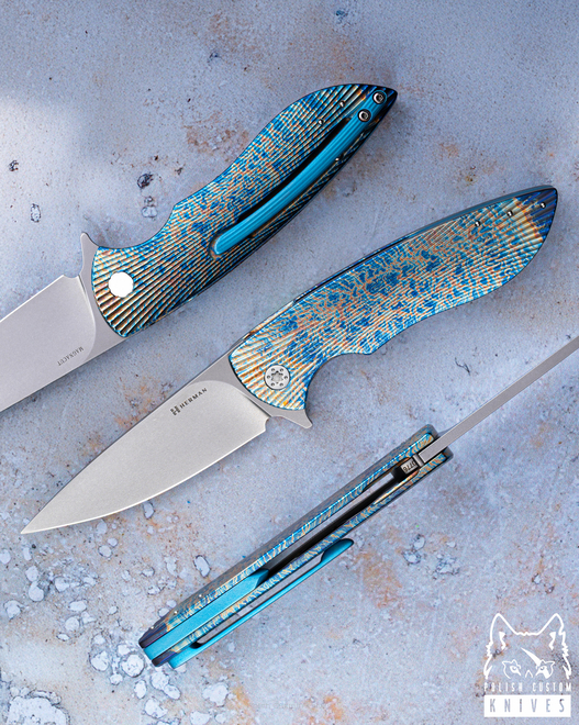 FOLDING KNIFE FOLDER STING #0776 MAGNACUT ENTROPY HERMAN KNIVES