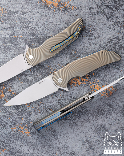 FOLDING KNIFE FOLDER DRAGONFLY #0493 M398 HERMAN KNIVES