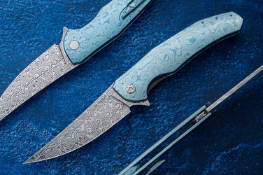 FOLDING KNIFE FOLDER ISHTAR #0670 DAMASTEEL FULL DRESS HERMAN KNIVES