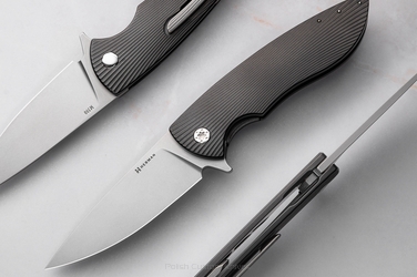 FOLDING KNIFE FOLDER STING #0922 M390 OERLIKON DLC HERMAN KNIVES