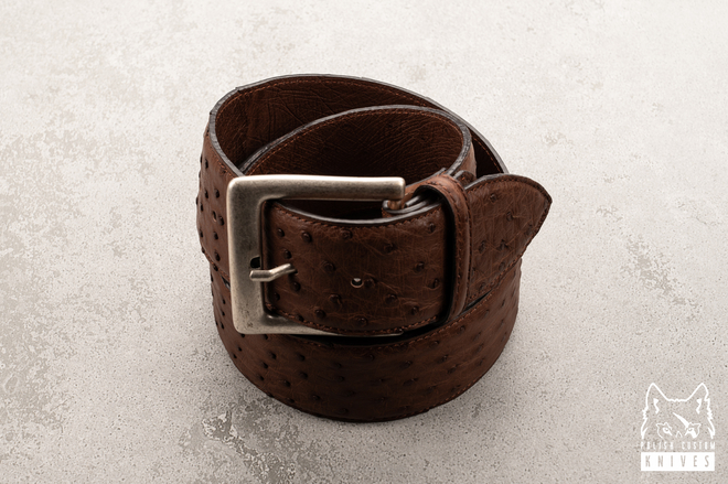 EXCLUSIVE WIDE LEATHER BELT 2 BROWN MICHO