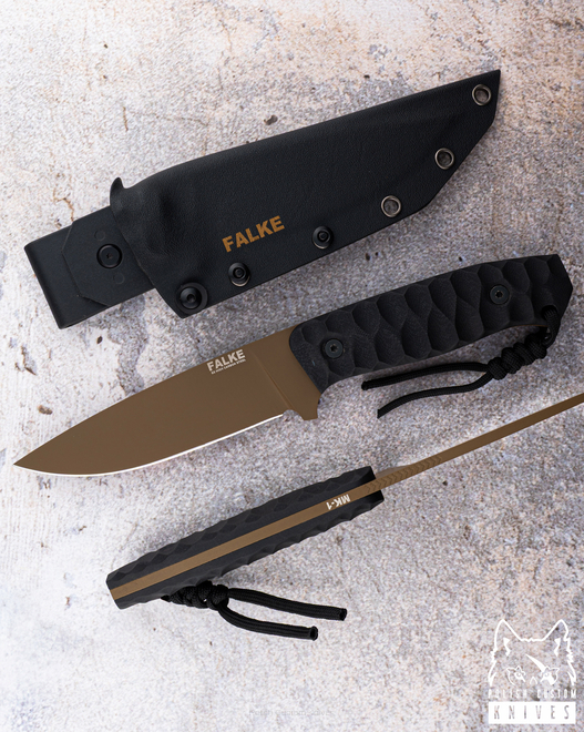 TACTICAL SURVIVAL KNIFE MK1 001 D2 G10 FALKE KNIVES