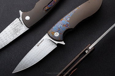 FOLDING KNIFE FOLDER STING #0900 VEGAS FORGE HALF DRESS HERMAN KNIVES