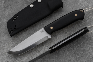 KNIFE VOLVERINE G10 BLACK  WITH KYDEX SHEATH