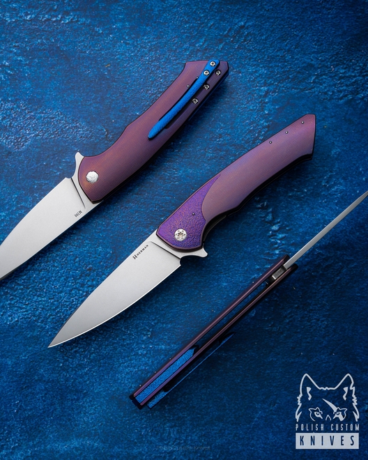 FOLDING KNIFE FOLDER SLIM #0707 M390 HERMAN KNIVES