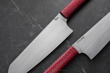 KITCHEN KNIFE SANTOKU FULTANG 180 9 RED TWILL PABIŚ