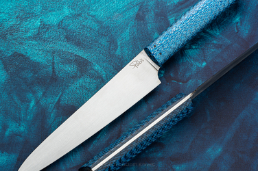 KITCHEN KNIFE HANDY PETTY 160 4 M390 BLUE TWILL PABIŚ