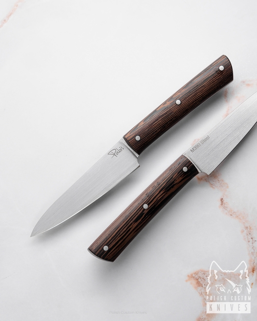 A SMALL PEELING KITCHEN KNIFE 90 15 M390 WENGE PABIŚ KNIVES