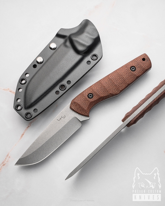 HUNTING SURVIVAL KNIFE DROMADER MEDIUM N690 MICARTA LKW