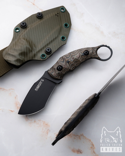 EDC TACTICAL SURVIVAL KNIFE SHARK 2609 K720 G10 SIMON'S KNIVES