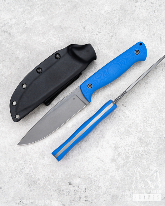 SURVIVAL KNIFE AGOR EDC 120 O2 G10 BLUE 3 AK