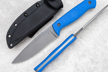 SURVIVAL KNIFE AGOR EDC 120 O2 G10 BLUE 3 AK