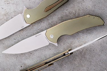 FOLDING KNIFE FOLDER DRAGONFLY #0494 M398 HERMAN KNIVES