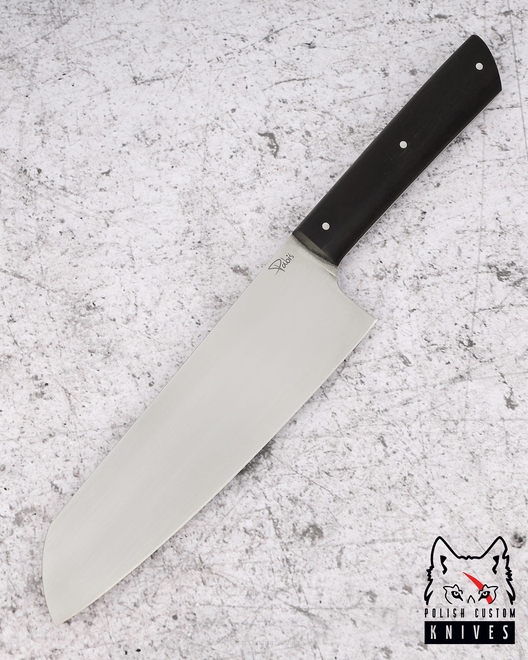 KITCHEN KNIFE SANTOKU 180 52 ELMAX BLACK HORNBEAM PABIŚ KNIVES