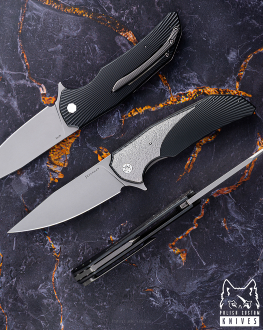 FOLDING KNIFE FOLDER DRAGONFLY #0372 M390 DLC HERMAN KNIVES