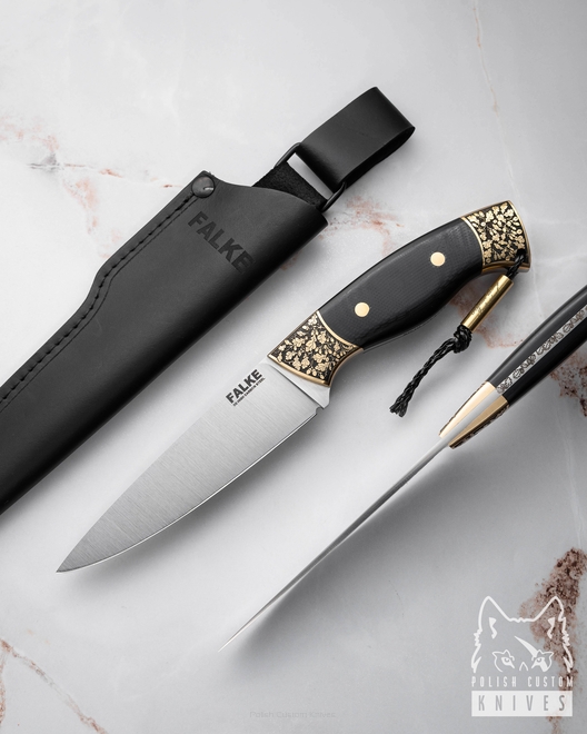 HUNTING KNIFE HUNTER LONG HL 002 D2 G10 FALKE KNIVES