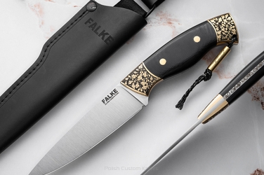 HUNTING KNIFE HUNTER LONG HL 002 D2 G10 FALKE KNIVES