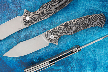 FOLDING KNIFE FOLDER MANTIS #0469 M398 NEBULA RIPPLE HERMAN KNIVES