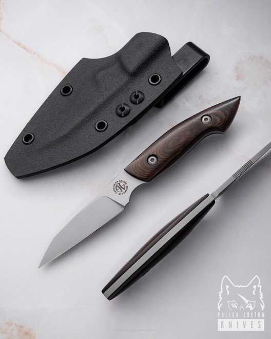 EDC NECK KNIFE COVID 5 CPM S90V MICARTA G-CUSTOM