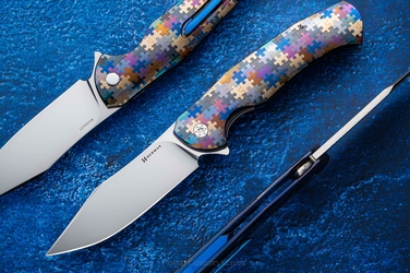 FOLDING KNIFE FOLDER MANTIS #0339 MAGNACUT PUZZLE HERMAN KNIVES