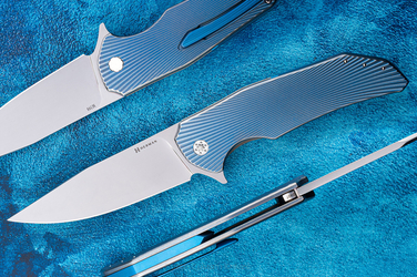 FOLDING KNIFE FOLDER DRAGONFLY #0497 M398 HERMAN KNIVES