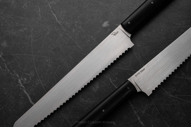 KITCHEN SERRATED BREAD KNIFE 240 4 K110 BLACK HORNBEAM PABIS