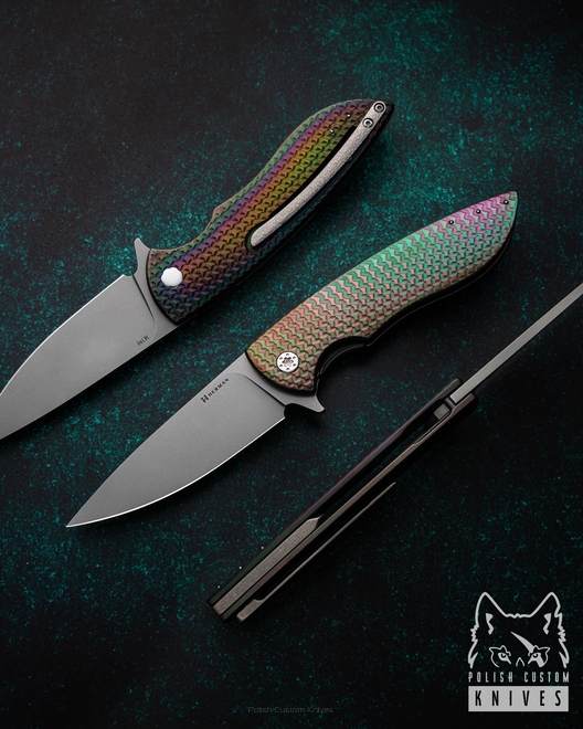 FOLDING KNIFE FOLDER STING #0918 M390 HERMAN KNIVES