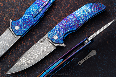 FOLDING KNIFE DRAGONFLY DRAGONFLY 5 TIMASCUS DAMASTEEL HERMAN