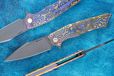 FOLDING KNIFE FOLDER BEE #0285 MAGNACUT NEBULA RIPPLE HERMAN KNIVES