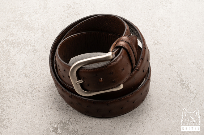 EXCLUSIVE NARROW LEATHER BELT 1 BROWN MICHO