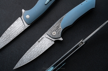 FOLDING KNIFE FOLDER SLIM #0712 DAMASTEEL HERMAN KNIVES HERMAN KNIVES