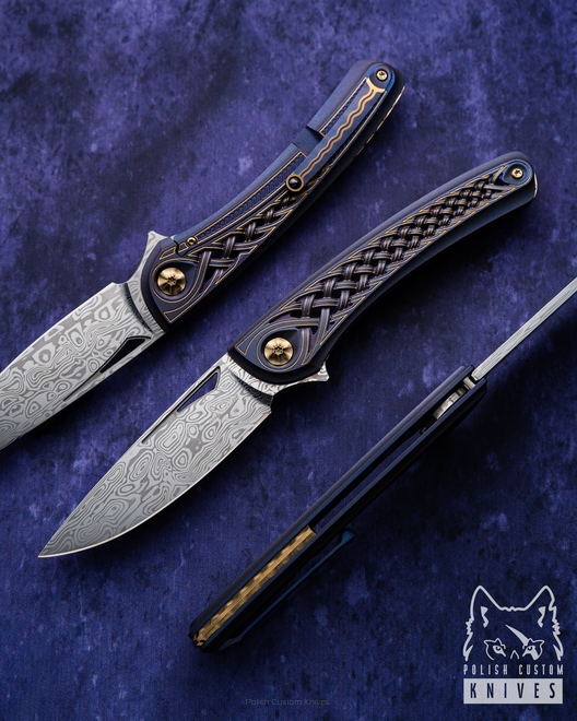 FOLDING KNIFE FOLDER MINOS #35 DAMASTEEL LESBAR