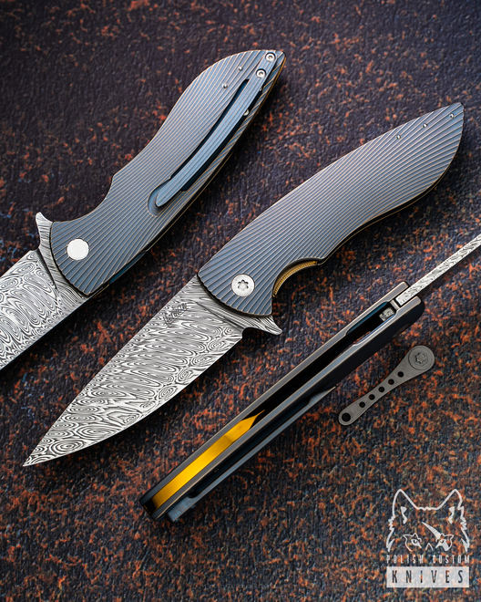 FOLDING KNIFE STING 88 DAMASTEEL HERMAN